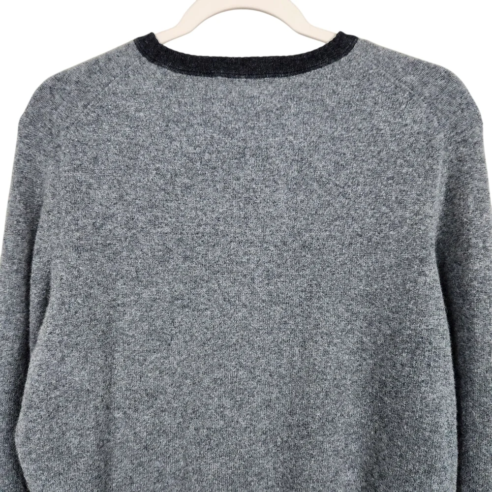 Alan Paine England Super Geelong Lambswool Sweater Grey UK 44 US Mens Size L